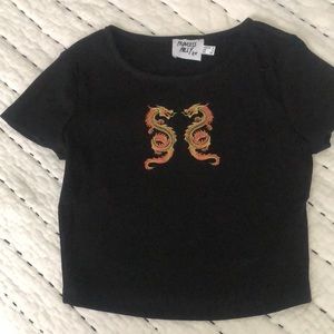 Princess Polly cropped shirt